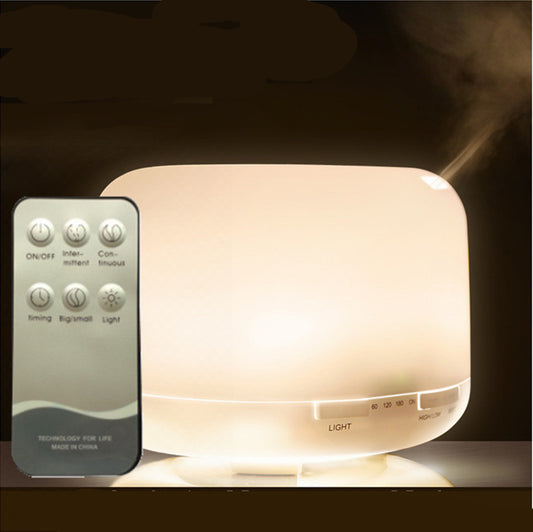 Aroma Diffuser & Humidifier (Colour-changing / Warm Light) – Remote Optional