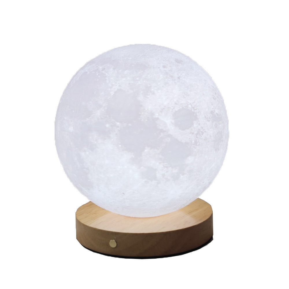 Wooden Based LED Moon Lamp