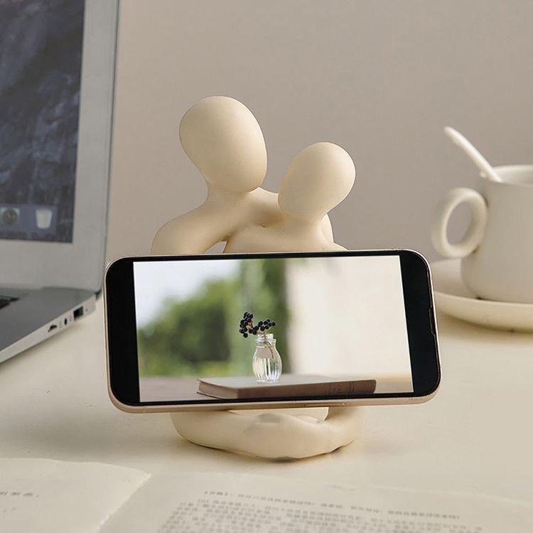Modern Loving Couple Resin Sculpture
